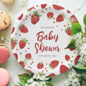 Berry Sweet Strawberry Baby shower Papieren Bordje