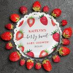 Berry Sweet Strawberry Baby shower Papieren Bordje<br><div class="desc">Vier in stijl met deze lieve en trendy baby showers papieren borden. Het ontwerp is gemakkelijk te personaliseren met uw eigen formulering en uw familie en vrienden zullen blij zijn als ze deze fantastische papieren borden zien. Overeenkomende items zijn te vinden in het collectie.</div>