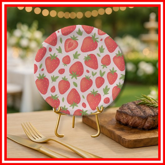 Berry Sweet Strawberry Baby shower Papieren Bordje