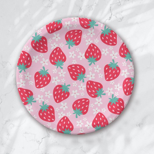 Berry Sweet Strawberry Baby shower Papieren Bordje