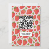 Berry Sweet Strawberry Baby shower | QR RSVP Kaart (Achterkant)