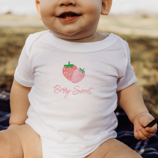 Berry Sweet Strawberry Baby shower Romper