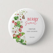 Berry Sweet Strawberry Baby shower Ronde Button 5,7 Cm (Voorkant)