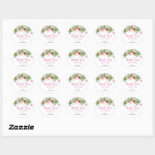 Berry Sweet Strawberry Baby shower Ronde Sticker (Vel)