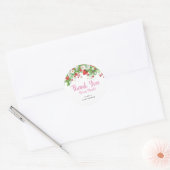 Berry Sweet Strawberry Baby shower Ronde Sticker (Envelop)