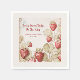 Berry Sweet Strawberry baby shower Servet