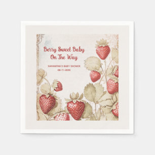 Berry Sweet Strawberry baby shower Servet