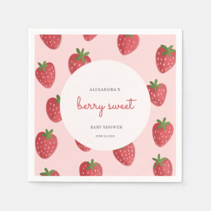 Berry Sweet Strawberry Baby shower Servet