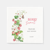 Berry Sweet Strawberry Baby shower Servet (Voorkant)
