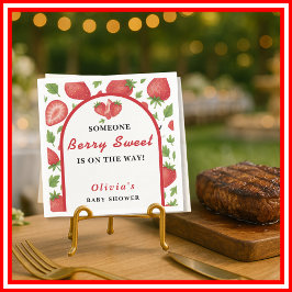 Berry Sweet Strawberry Baby shower Servet