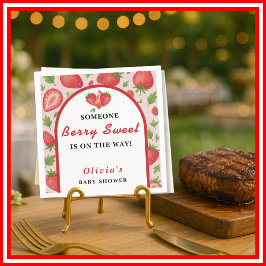 Berry Sweet Strawberry Baby shower Servet