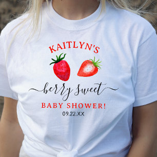 Berry Sweet Strawberry Baby shower T-shirt