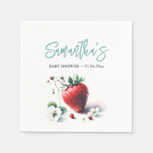 Berry Sweet Strawberry Baby shower Theme Servet