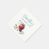 Berry Sweet Strawberry Baby shower Theme Servet (Hoek)