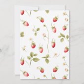 Berry Sweet Strawberry Baby shower Uitnodiging (Achterkant)