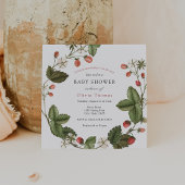 Berry Sweet Strawberry Baby shower Uitnodiging