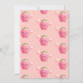 Berry Sweet Strawberry Baby shower Uitnodiging (Achterkant)