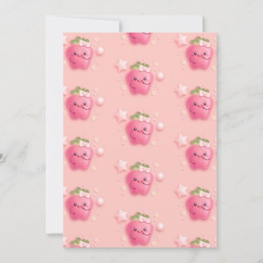 Berry Sweet Strawberry Baby shower Uitnodiging (Achterkant)