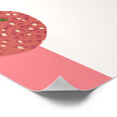 Berry Sweet Strawberry Baby shower Welkom Poster (Hoek)