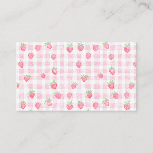 Berry Sweet Strawberry Bay Shower Enclosure Kaart (Achterkant)