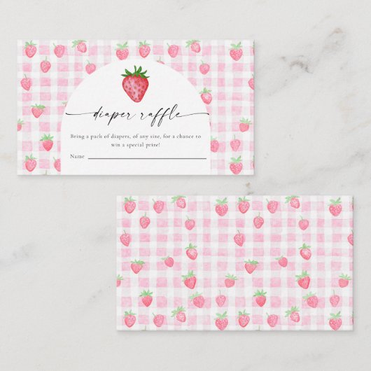 Berry Sweet Strawberry Bay Shower Enclosure Kaart (Voorkant / Achterkant)