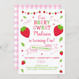 Berry Sweet Strawberry Birthday Kaart