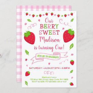 Berry Sweet Strawberry Birthday Kaart