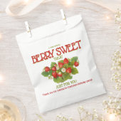 Berry Sweet Strawberry Birthday Party Bedankzakje (Geknipt)