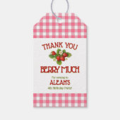 Berry Sweet Strawberry Birthday Party Cadeaulabel (Voorkant)