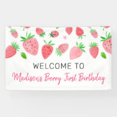 Berry Sweet Strawberry Birthday Spandoek (Horizontaal)