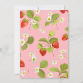 Berry Sweet Strawberry Birthday Uitnodiging (Achterkant)