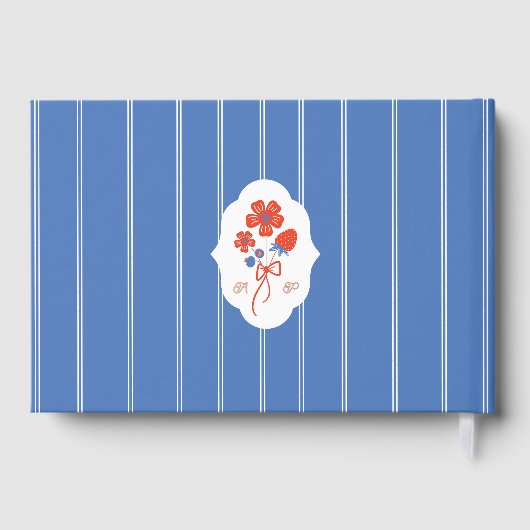 Berry Sweet Strawberry & Blooms Baby shower Gastenboek (Achterkant)