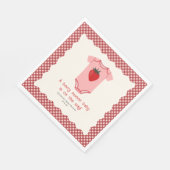 Berry Sweet Strawberry Bodysuit Baby shower Servet (Hoek)