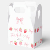Berry Sweet Strawberry Bow Baby Meisje Douche Bedankdoosjes (Geopend)