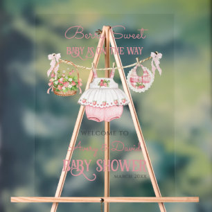 Berry Sweet Strawberry Bow Moderne Baby Meisje Dou Acryl Bord