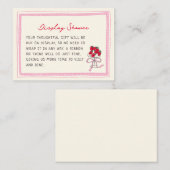 Berry Sweet Strawberry Bridal Shower Informatiekaartje (Voorkant / Achterkant)