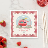 Berry Sweet Strawberry Camper Baby shower Servet (Insitu)