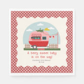 Berry Sweet Strawberry Camper Baby shower Servet (Voorkant)