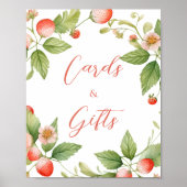 Berry Sweet Strawberry Cards and Gifts Sign Poster (Voorkant)