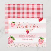 Berry Sweet Strawberry Dank je Kaart (Voorkant / Achterkant)