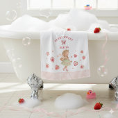 Berry Sweet Strawberry Fairy Girls Birthday Gift Badhanddoek