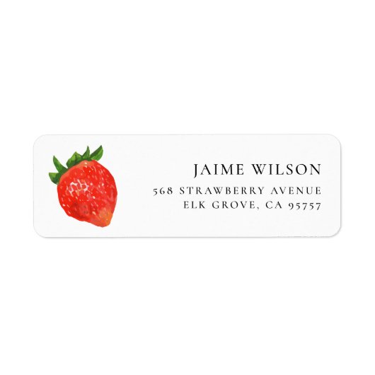 Berry Sweet Strawberry gepersonaliseerd retouradre Etiket (Voorkant)