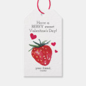 Berry Sweet Strawberry Gift Label Cadeaulabel (Voorkant)