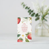 Berry Sweet Strawberry Girl Baby Boeken voor Baby Informatiekaartje (Staand voorkant)
