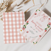Berry Sweet Strawberry Girl Birthday Uitnodiging