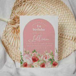 Berry Sweet Strawberry Girl's Birthday Invitation Kaart