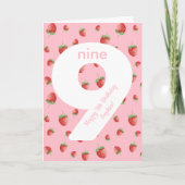 Berry Sweet Strawberry Happy Birthday Kaart (Voorkant)