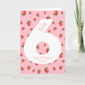 Berry Sweet Strawberry Happy Birthday Kaart (Voorkant)