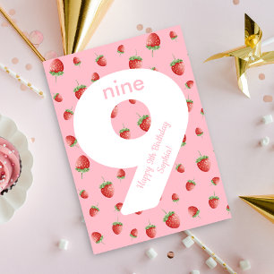Berry Sweet Strawberry Happy Birthday Kaart