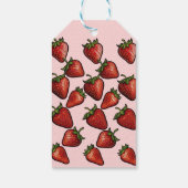 Berry Sweet Strawberry Hearts Baby shower Cadeaulabel (Achterkant)